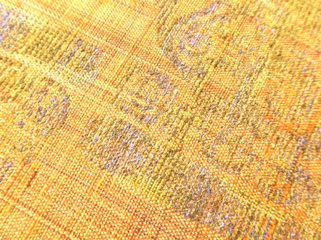 6852687: JAPANESE KIMONO / VINTAGE FUKURO OBI / WOVEN STRIPE